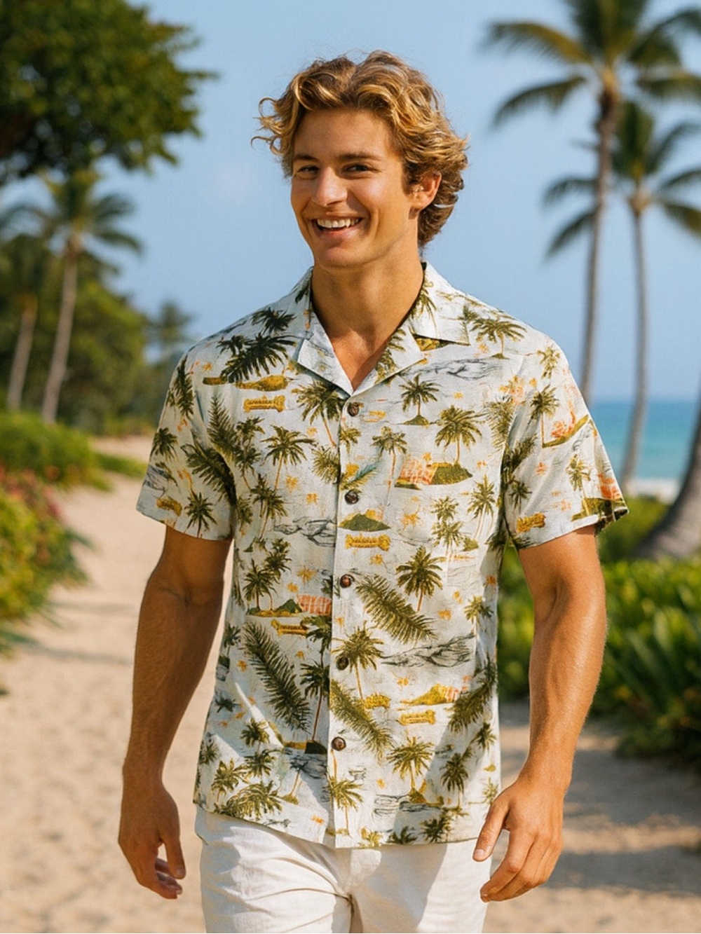Aloha Republic -Airplanes Cotton Aloha Men Shirt